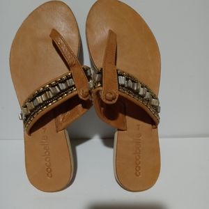 Cocobelle sandals Abalone shell on straps